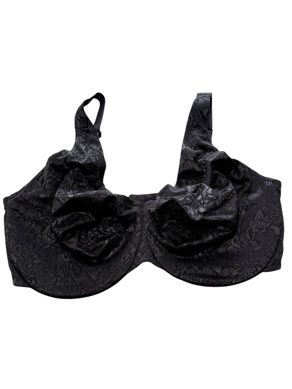 Breezies Dahalia Lace Underwire Bra Sz 40G Black Thin Lining Style A655460